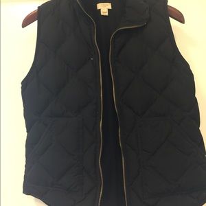 J Crew black vest womens size S